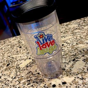 24oz Tervis Tumbler with lid. Live Laugh Love